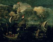 VROOM, Hendrick Cornelisz. Ship battle china oil painting artist